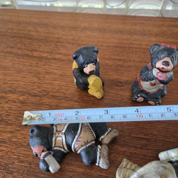 Set of 5 Martine Gagnon Baby Bears, Vintage Figurines Made in Canada 3.5" signed - Picture 13 of 16